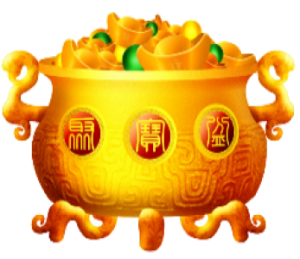 a chinese new year gold pot